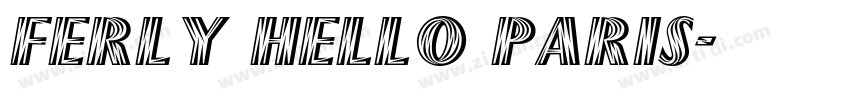 Ferly Hello paris字体转换